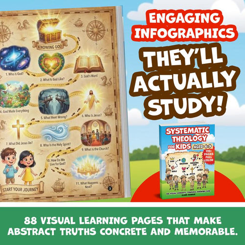 Systematic Theology for Kids Ages 6–9: 88 Visual Lessons with Bible Verses & Reflection Questions